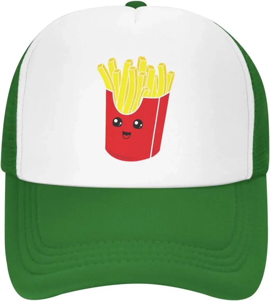 Nouvelle Casquette Dad Mesh Drôle Mignonne Frites Réglable Lavée Baseball Casquette Usée Balle Trucker