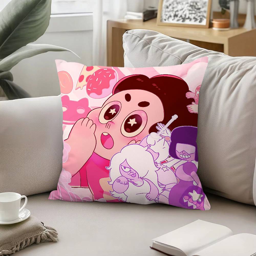 Cute H-Steven Universe-W Pillow Case Cushion Cover Soft Cute Throw Pillow Case For Car Sofa Pillowcase Polyester With Zipper