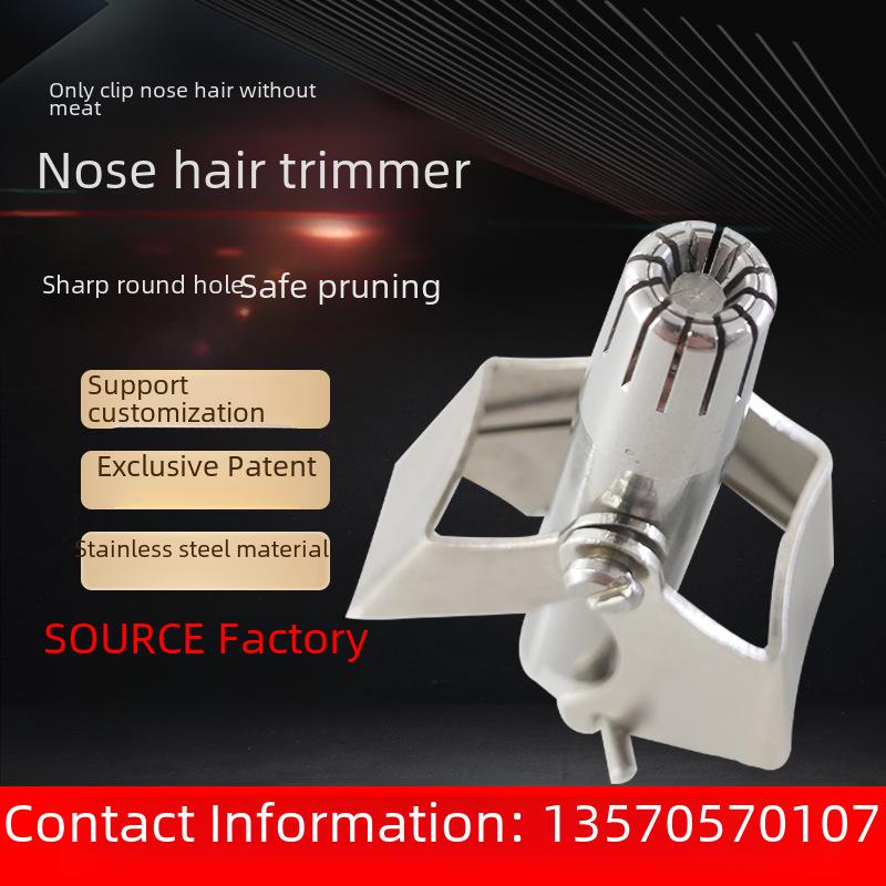 Washable Stainless Steel Men's Nose Hair Scissors & Trimmer
