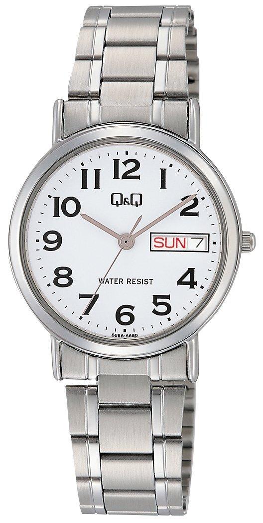 

Analogue Day of the Metal White [Citizen Q&Q] Watch, Date, Week, Waterproof, Band, A203-204, Women s,