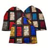 Autumn & Winter Vintage Printed Beanie - Classic Color Block Elastic Slouchy Skull Cap Boho Neck Gaiter Windproof for Women Men
