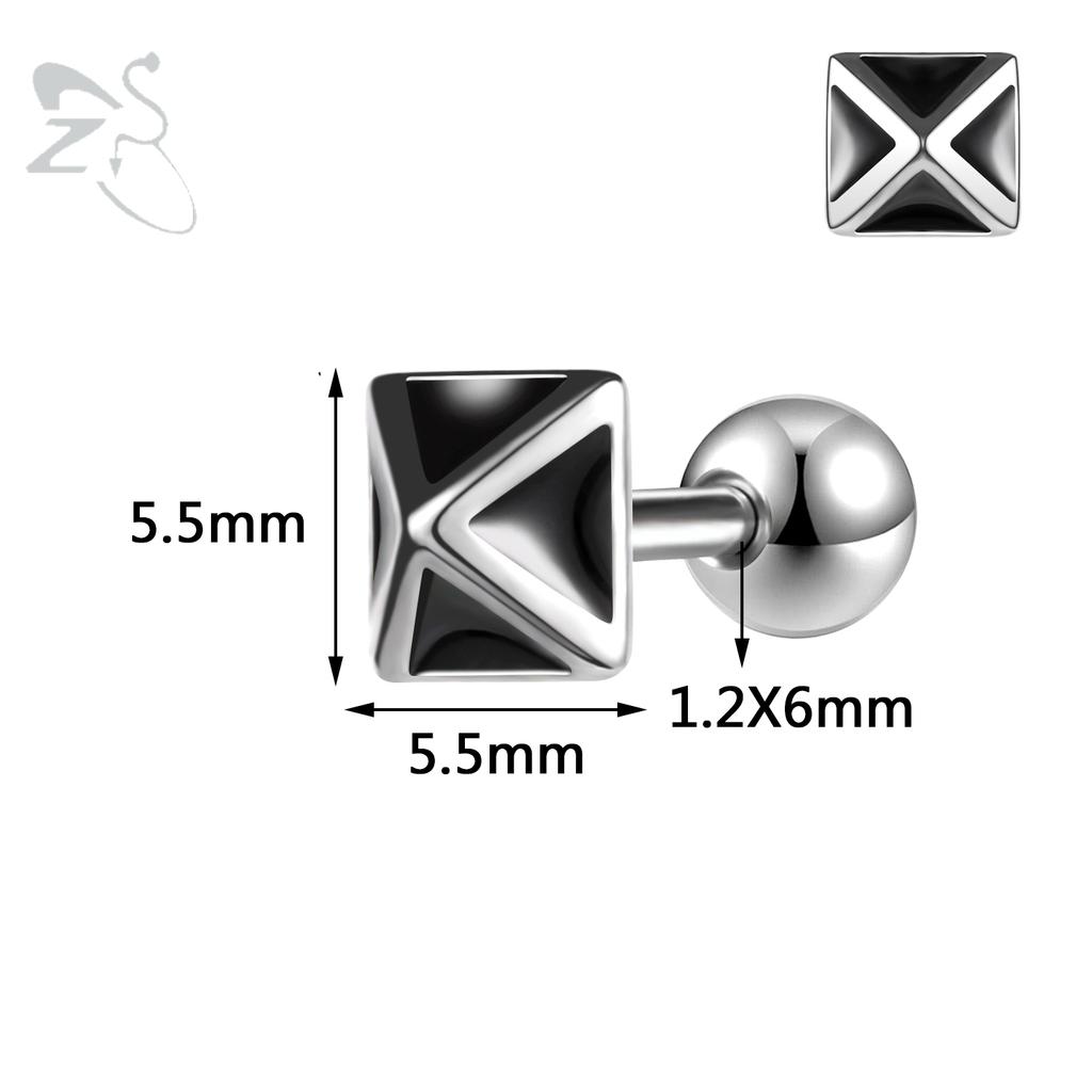 ZS 1PC 16G Cross Skeleton Finger Stainless Steel Stud Earring For Women Men Punk Rock Ear Conch Tragus Cartilag Helix Piercings