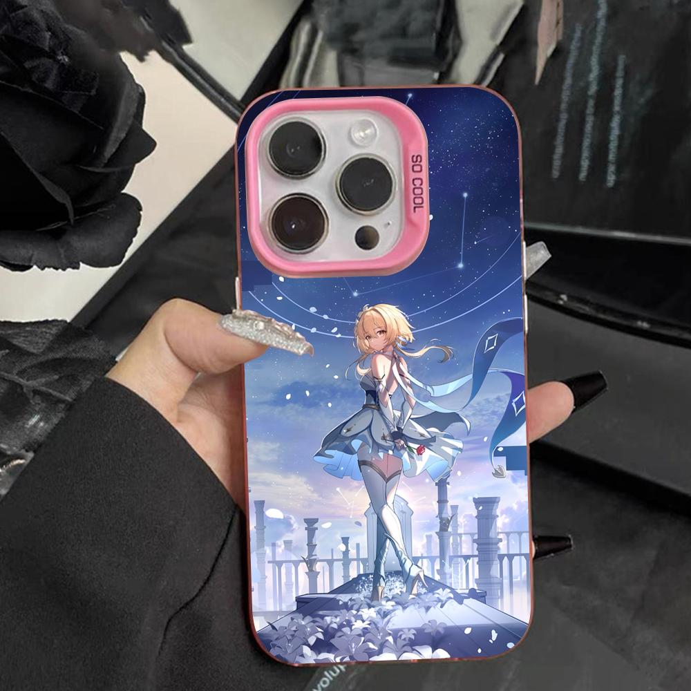 Game GI Lumine Pink Translucent Mobile Phone Case for iPhone 17 16 15 14 13 12 11 X XR XS 8 7 Air Pro Max Plus Colorful Cover