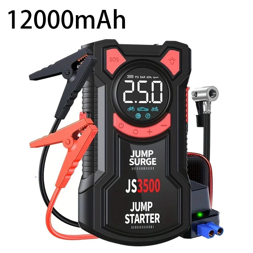 

5-in-1 Jump Starter with Air Pump 3000A Peak Starter Box 150PSI Battery Pack with Digital Tire Inflator Car Battery Jump Starter 12000mAh