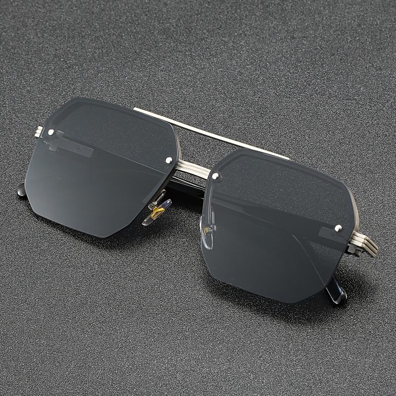 Men's Vintage-Style Fashion Fashion Sunglasses - Zinc Alloy Frame, PC Lenses, Ideal For Hiking, Casual Wear & Outdoor Adventures