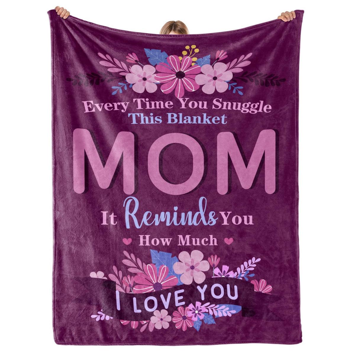 

Blanket Gifts from Daughter Son for Mother s Day Birthday Mom Gifts Anniversary Unique Gifts for Mom Soft Flannel Throw Blankets 75cmx90cm