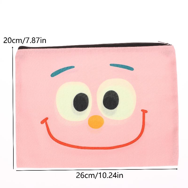 Pink Smiling Cosmetic Bag Creative Clutch Makeup Bag Travel Toiletry Bags Large Capacity Storage Pouch For Girl Gifts