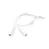 3.5Mm Aux Audio Mic Splitter Cable Earphone Headphone Adapter 1Male To 2Female