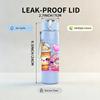 1PC Sweet Drink Donut Dessert Cartoon Print 750ml Color Plastic Sports Water Bottle Leakproof Flip Straw Lid Suitable for Sports Office Home Use