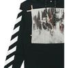 Off-White Dissolving Oil Painting Religious Stripe Hoodie Men Hoodie Black OMBB001F150030031088