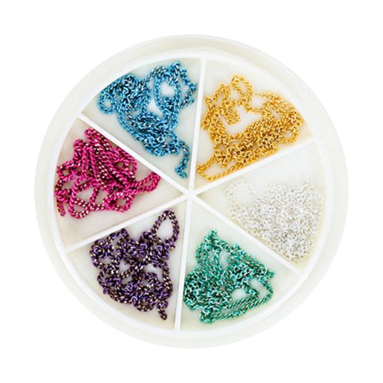 Chain Nail Art Decoration DIY Manicure Accessories Exquisite Colorful Chain Nail Art Jewelry Supplies