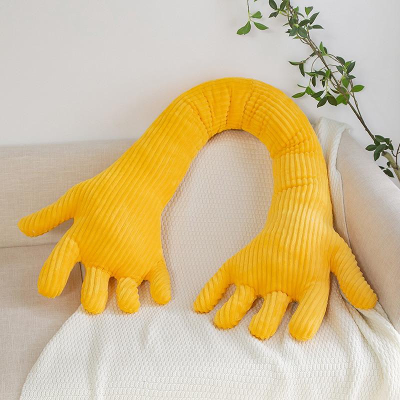 Cuscino Peluche Forma Mano Blu Creativo Divertente Nordico Regalo Per Ragazze e Ragazzi
