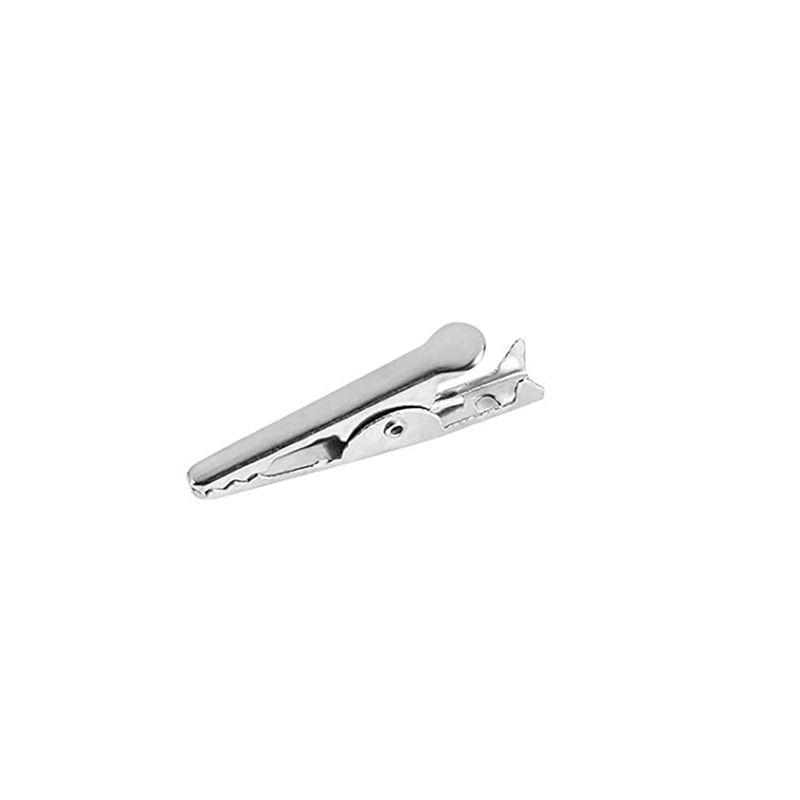 ABJI-600PCS 1.06IN / 27Mm Mini Metal Alligator Clips, Crocodile Clamps Silver Tone Nickel Plated Test Line Spring Clamps.