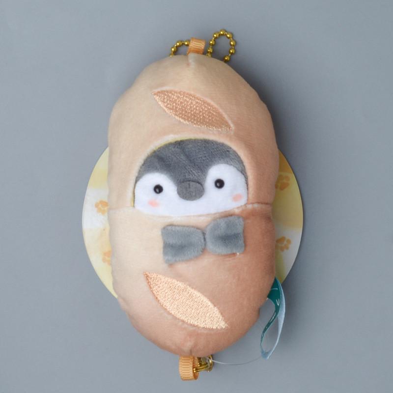 Egg Penguin Character Toast Pineapple Bun Plush Doll Keychain For Giving Gift