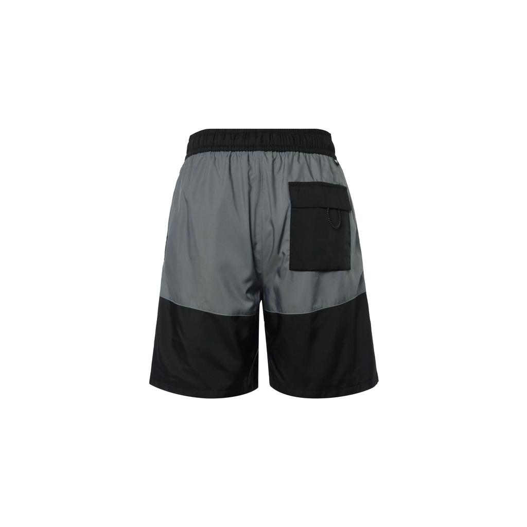 Nike Logo Print Woven Sports Shorts Men Bottoms Grey Black DM6832-010