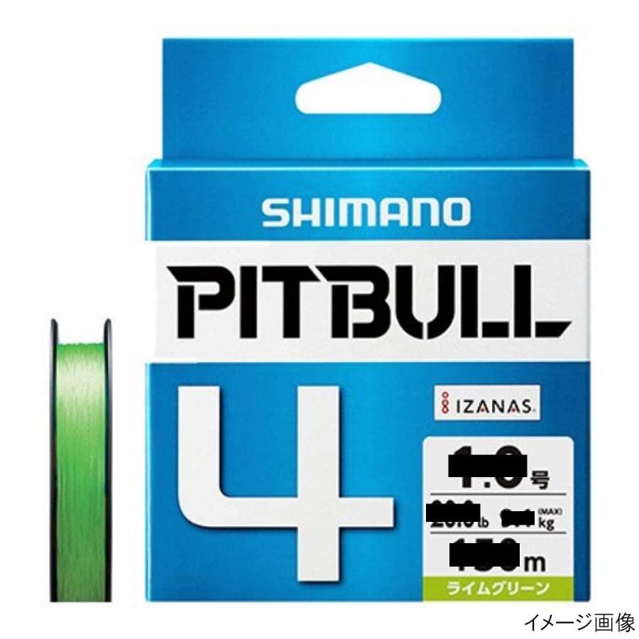 Шнур плетеный Shimano PE Line Pitbull 200м Лайм Грин 4-жильный 0.8 17.8lb PL-M64R зелёный