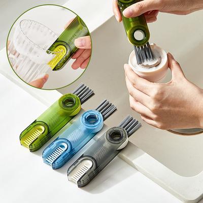 3 In 1 Bottle Gap Cleaner Brushes,Multi-Purpose Cleaner Brush for Baby Bottles Thermos Glass Vase,Home Kitchen Cleaning Tools