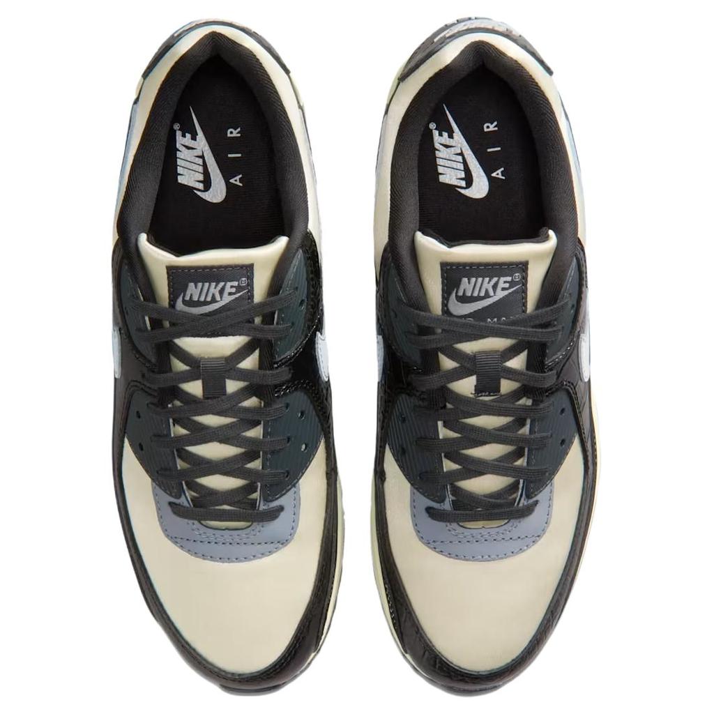 Nike Air Max 90 QS Smoke Grey Krokodil Herren Sneaker Kokosmilch Schwarz IO4468-100