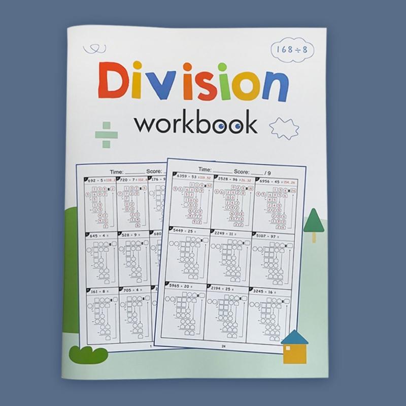 Grund- und Mittelschule Mathe Arbeitsbuch Freundliche Materialien Multiplikation Division Übungen Praktisches Mathe Übungsbuch