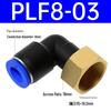 Pneumatischer L-förmiger 90° Luftschlauchverbinder Winkelstück Düse PLF6-01/8-02
