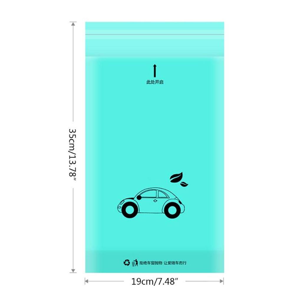 50pcs Adhesive Car Trash Bag Disposable Car Interior Hanging Multi-Functional Clean Bag Small Plastic Bag Car Garbage Bin