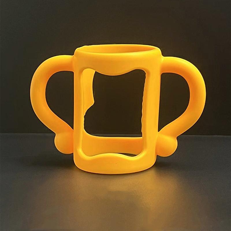 1 Piece Durable Food Grade Silicone Transitional Sippy Cup Handle Grip For Wide-Neck Baby Bottles Baby Bottle Handles