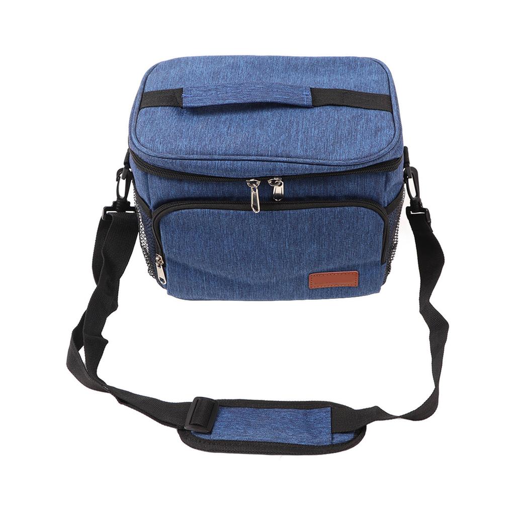 Insulated Lunch Box Oxford Cloth Leakproof Blue Waterproof Thermal Cooler Sack Food Handbags for Men Women