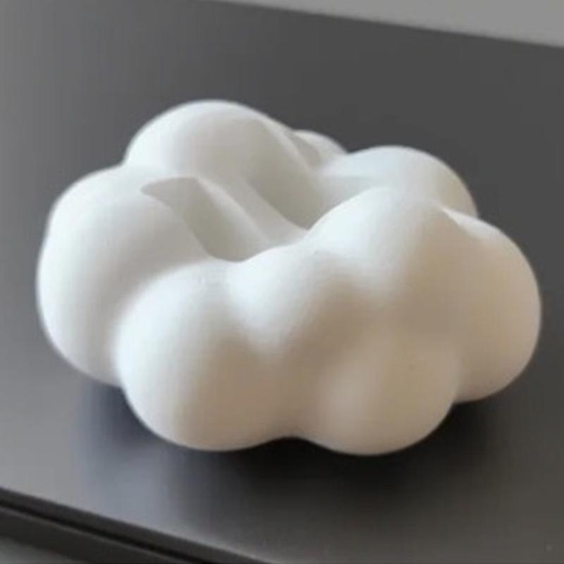 Modern Cloud Design Remote Control Holder Storage Box Featuring Soft Cushioned Top Plastic Texture Suitable for Various TVs