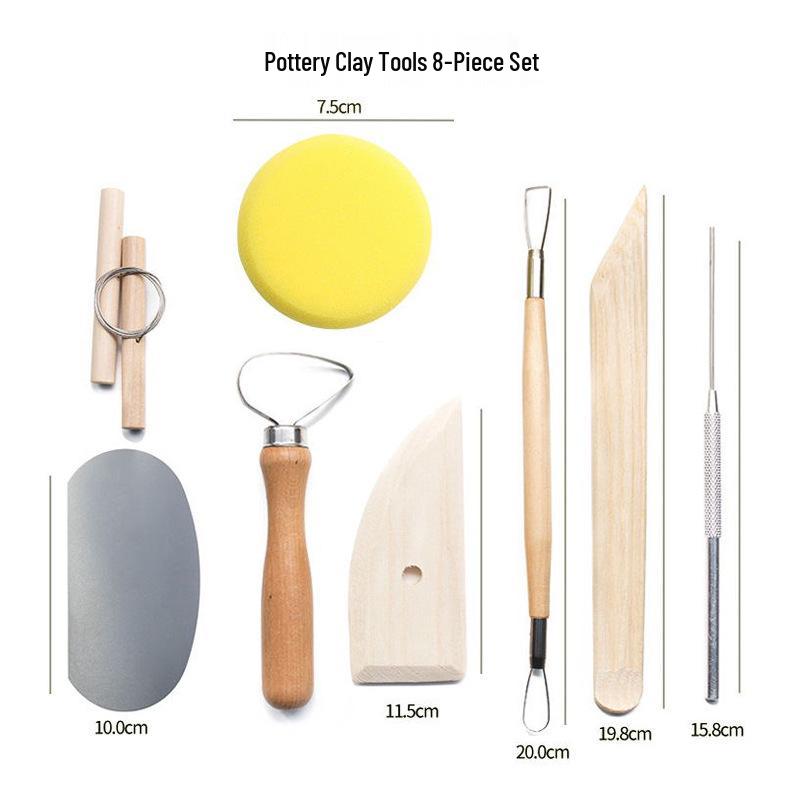 Mehrteiliges Holz-Töpfer- und Ton-Schnitzwerkzeugset