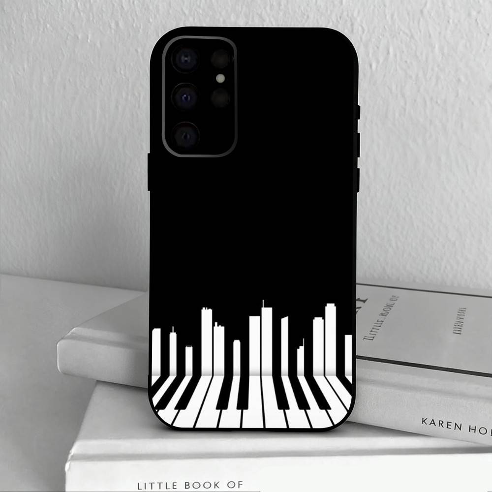 Keyboard Art Piano   Phone Case For Samsung S25,S24,S21,S22,S23,S30,Ultra,S20,Plus,Others Soft Black Cover