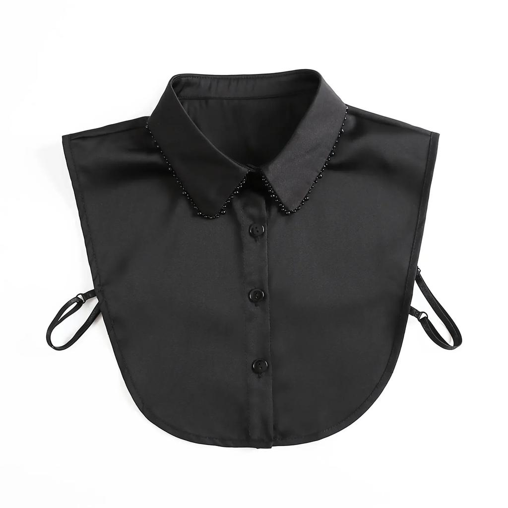 Formell falsk krage dame broderi fuskekrage halvskjorte bluse falske krager genser skjorte avtakbare krager tilbehør