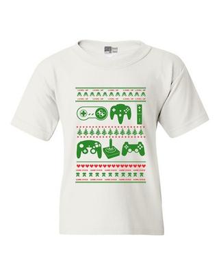 Controller Video Games Gamer Ugly Christmas Funny DT Youth Kids T-Shirt Tee Unisex T-Shirt