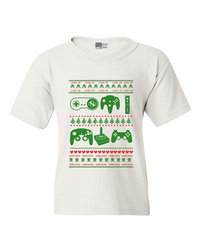 Controller Video Games Gamer Ugly Christmas Funny DT Youth Kids T-Shirt Tee Unisex T-Shirt XXXXL
