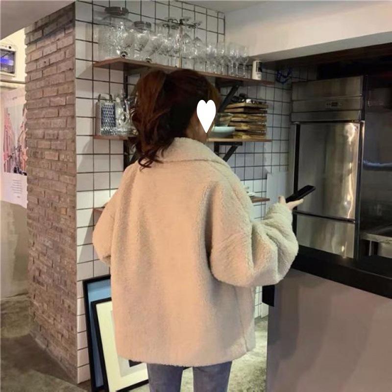 Women's Winter Sweatshirt Korean Style Loose Large Size Fashionable Student Versatile Thickened Warm Plush Jacket for Women