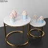 Creative Marble High Footed Fruit Tray Decoration Nordic Wedding Party Dessert Display Rack Home Decoration Cake Tray Tableware