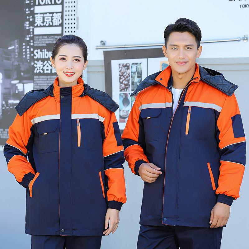 Winter work clothes liner removable reflective strip cotton clothes cold storage labor insurance clothes cold cotton clothes