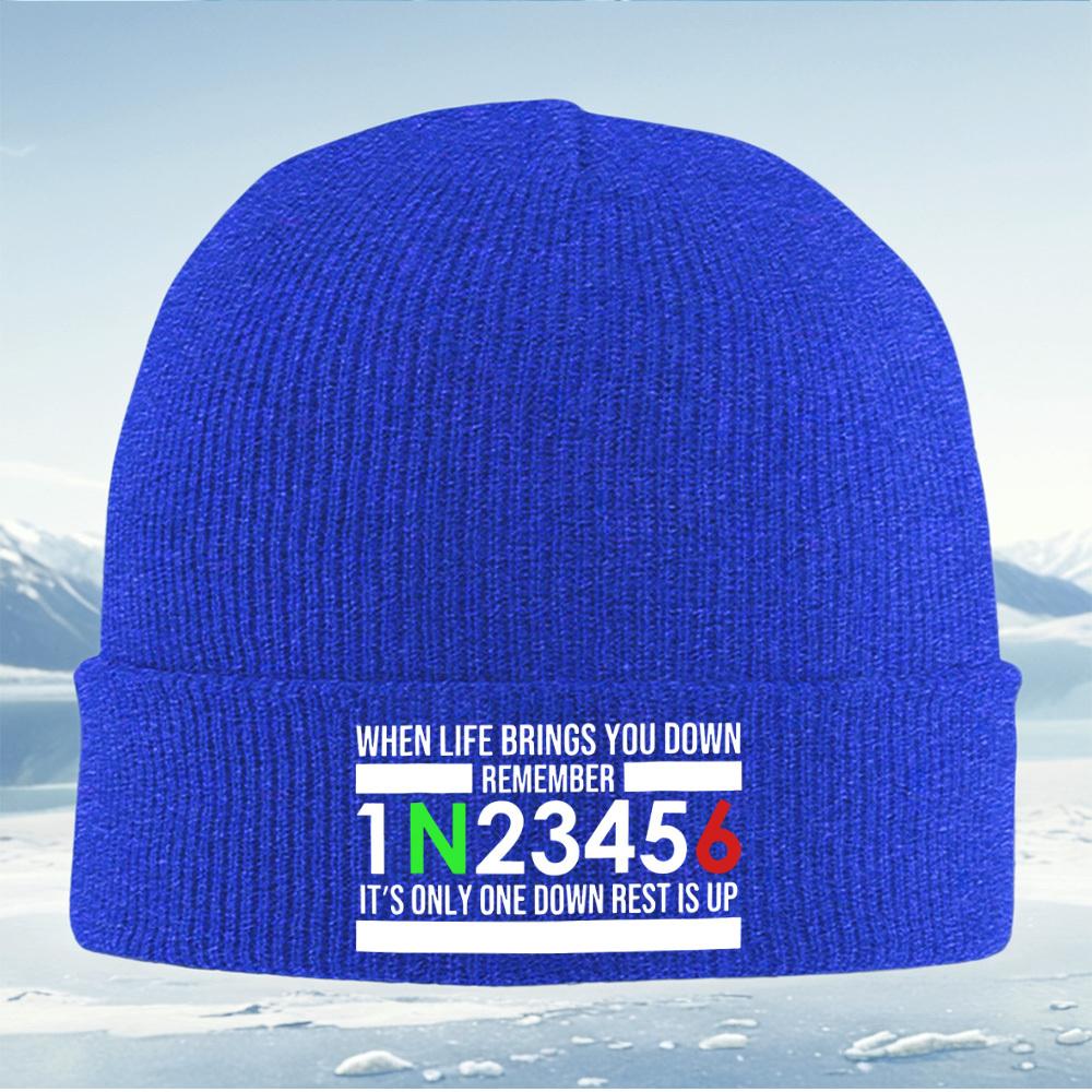 Motorcycle Gears,upward Life,positivity Men Women Unisex Knitted Hat Beanie Pullover Cap Winter Thermal Warm Christmas Outdoor C