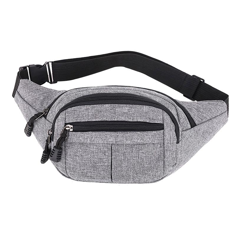 

1Pc Waterproof Outdoor Sports Pouch Men S Breast Package Korean-Style Waist Bag Fanny Pouch Crossbody Male Banana Bag Purse серый