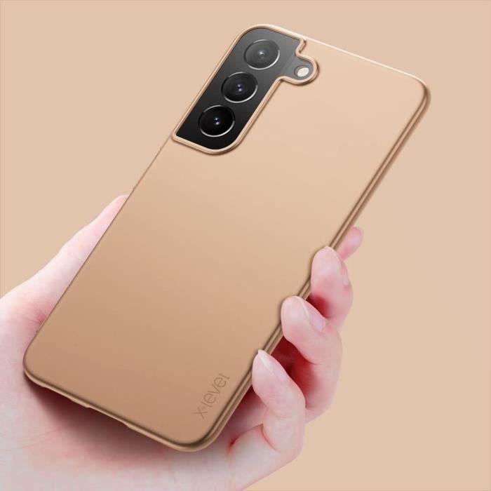 Coque de protection - BOOLING - pour Samsung Galaxy A14 4G/5G - Silicone Souple - Pack 2 Verres Trempés - Doré
