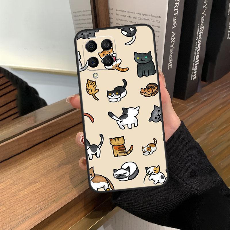 Funny cute cats Case For Samsung Galaxy M35 M15 M55 M56 M36 M16 M06 M31 M13 M33 M53 M12 M32 M52 M14 M34 M54