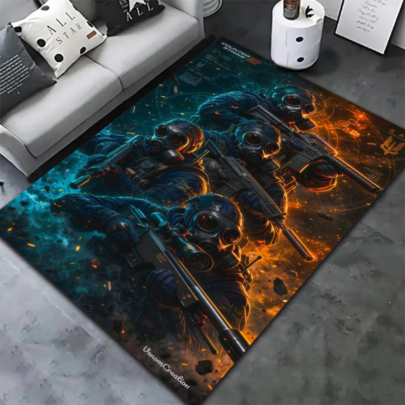 Csgo2 Carpet Rug for Living Room Bedroom Home Sofa Decoration,Kids play Nonslip Floor Mat