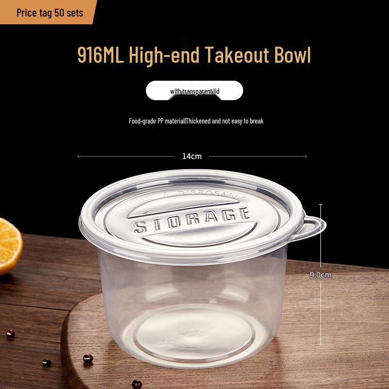 Disposable Round Plastic Meal Prep Container Set