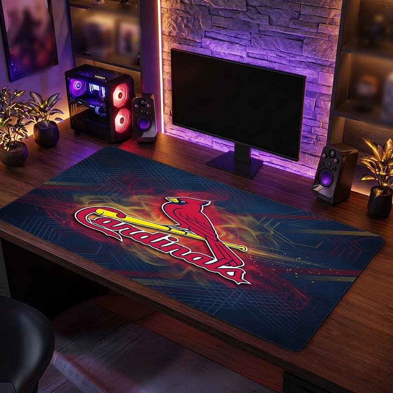 St. Louis Cardinals Pattern Mousepad Anti?Slip Rubber Desk Pad For Gaming Working Desktop Decoration