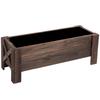 58L Garden Raised Bed Planter Grow Containers for Outdoor Patio Plant Flower Vegetable Pot Fir Wood, 100 x 36.5 x 36 cm, Carbonized Colour