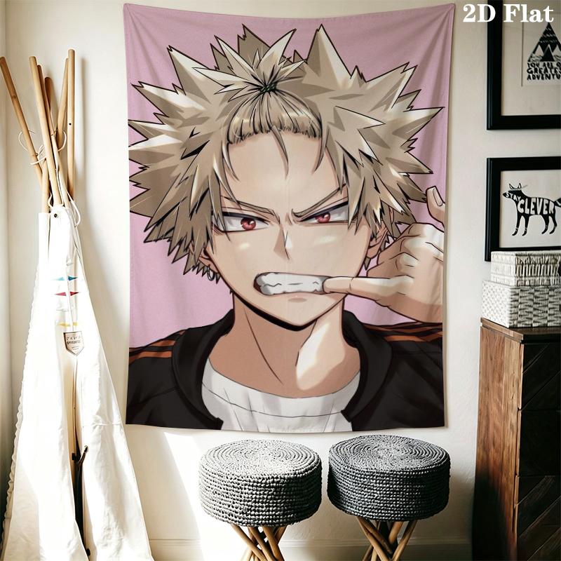 My Hero Academia Wall Tapestry Aesthetic Wall Hanging Printed Fabric Blanket Decorative Tapestries for Bedroom Living Room Home Decor