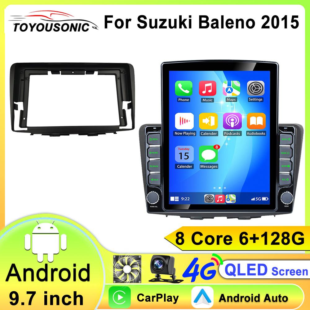 Autoradio Multimédia Android avec Lecteur Vidéo pour Suzuki Baleno 2015 - 2018 Écran Tactile Ventilateur de Refroidissement WiFi Bluetooth
