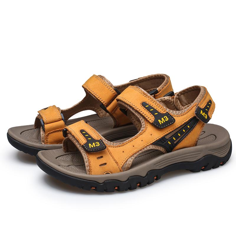 

Summer Men s Outdoor Sandals Men s Fashion Outdoor Casual Non-Slip Beach Sandals 47 жовтий/золотий