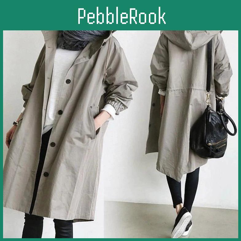 Coat And Winter Trench Autumn For Women Medium To Long With A British Style Temperament And A Waist Cinched Long Sleeved Jacket