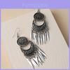 Bohemian Silver Drop Earrings With Geometric Design For Wedding And Party Gifts