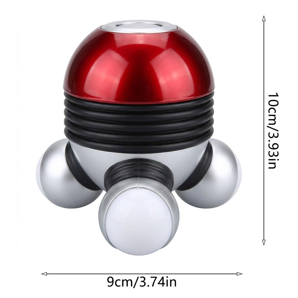 Silicone Mini Handheld Massager Three Ball Vibration Wireless Cordless Body Relaxation Tool for Neck Back Shoulder Leg